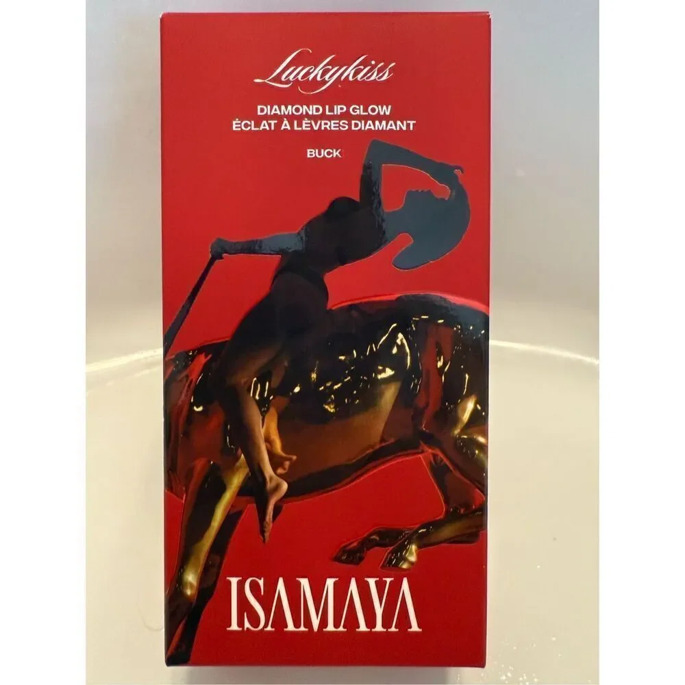 NIB Isamaya Luckykiss Diamond Lip Glow Full Size Buck Lipstick 3.5g/0.12 oz